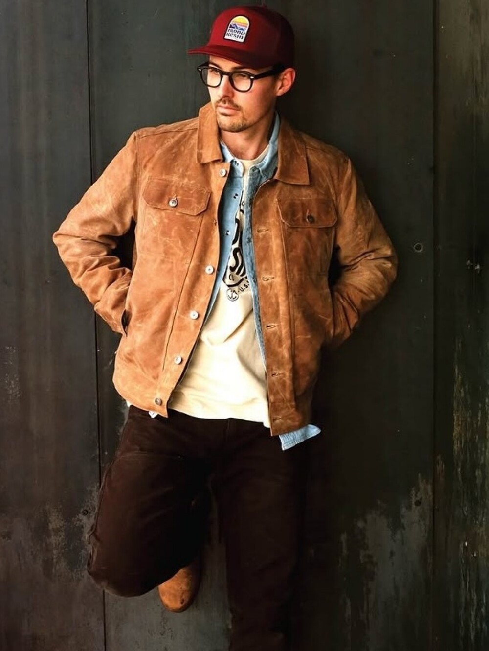 Iron & Resin Mechanic Jacket Brown Canvas Large